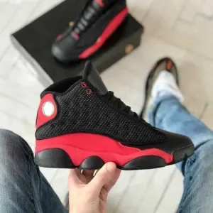 Кросівки Nike Air Jordan 13 Black/Red premium | Кроссовки Найк чоловічі