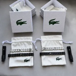 Браслет Lacoste | подарунковий набір лакост | срібний браслет лаксот | чорний браслет | лакоста браслет | чоловічий браслет лакосте