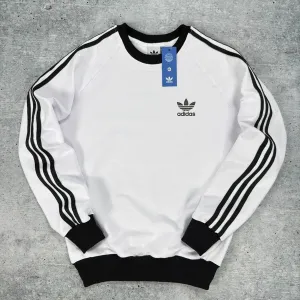 Adidas Світшот. Люкс якість. Кофта Адідас з лампасами. Лонгслів білий