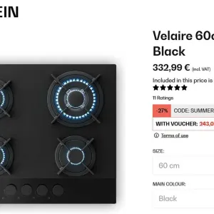 Газова плита Варильна поверхня  Klarstein Velaire (10047376)