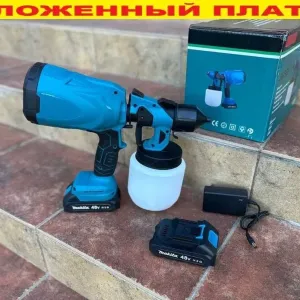Краскопульт аккумуляторный, распылитель краски‼️ Фарбопульт акумуляторний Makita, фарборозпилювач, фарбопульт електричний, пульверизатор для фарби