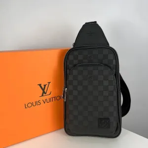 Сумка через плече чоловіча / Сумка мужская слинг ТОП LV / Louis Vuitton
