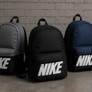 Качественный мужской городской рюкзак. Рюкзак для учёбы Nike. Цвет: черный, синий, серый.