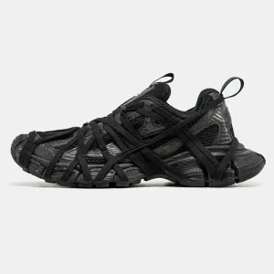 Кросівки Balenciaga 3XL Extreme Lace Triple Black premium | Кроссовки жіночі чоловічі