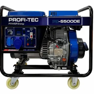 Генератор дизельний PROFI-TEC PE-5500DE (5,9 кВт, електростартер)