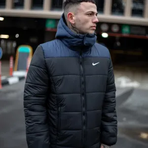 Зимовий пуховик Nike чоловічий чорний | Куртка мужская теплая Найк зима
