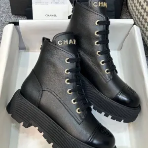 Черевики в наявності 35-41 Chanel ботинки Шанель кожа сапоги
