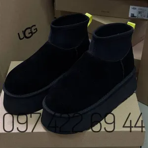 Уггі UGG Classic Mini Dipper Black Жіночі Угги UGG Classic Mini Dipper