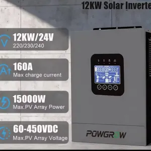 Наявність! Гібридний інвертор PowGrow (Easun) 12kw 48v POWGROW-12KW-WIFI 48В charge 160A