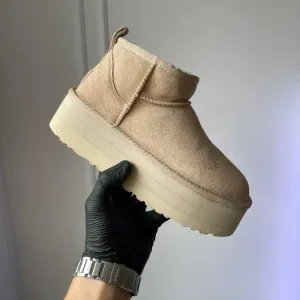 Уггі UGG Ultra Mini Platform Sand premium натуральна замша та овчина