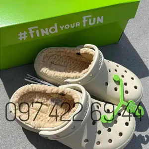 Теплі Сабо Крокс Класік Crocs Platform Lined з Хутром