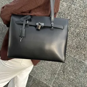 Сумочка  hermes шкіряна  стильна нова жіноча сумка шопер  а4 шоколад чорна шкіра замша