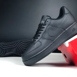 Кросівки Nike Air Force 1 чорні р.37-46, унісекс,  В'єтнам,  люкс