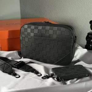 Мужская сумка Louis Vuitton чоловіча сумка барсетка месенджер клатч через плече дуо 2в1 крос боді