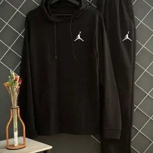Демісезонний спортивний костюм Jordan  худі + штани | чорний костюм Джордан
