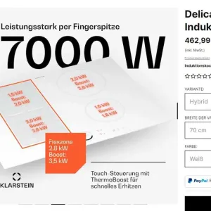 Индукционная плита KLARSTEIN Delicatessa 60-70 Hybrid