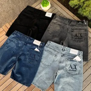 Шорти Armani Exchange джинсові чоловічі джинси Армані чорні | шорты Армани Ексчендж мужские джинсы Армани шорты джинсовые синие шорти чоловічі Армані