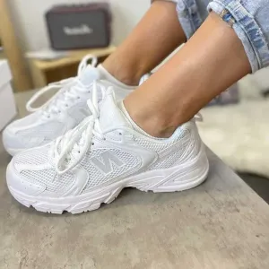 Кроссовки Женские New Balance 530 Triple White /Кросівки NB 530 Full White /Жіночі Нью Беланс Munsell White