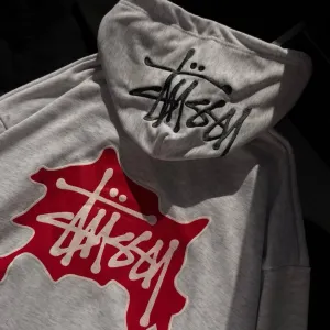Оверсайз худі з вишивкою/худі Стусі/кофта Стаси, Stussy/ ТОП якість