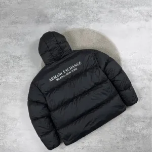 Armani Exchange A|X — чоловічий чорний пуховик | Зимова куртка