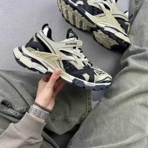 Кроссовки Balenciaga Track 2.0 Beige/Black premium | Кроссовки жіночі чоловічі