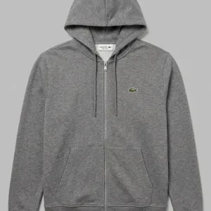 Zip-hoodie Lacoste в сірому кольорі