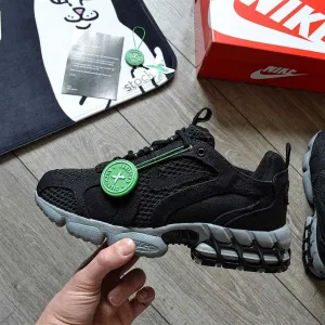 Жіночі кросівки Stussy X Nike Air Zoom Spiridon Cage 2 "Black&Grey" Розміри 36-40