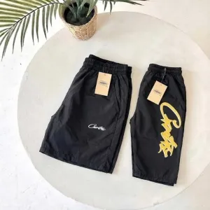 XS-XXL // Черные Шорты Corteiz Big Logo // Спортивні Шорти Кортез Большой Принт