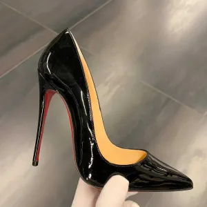 Черные туфли-лодочки Louboutin So Kate Лабутены 10 12 см чорні туфлі