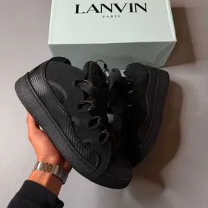 Кросівки Lanvin Curb Black / ланвін курб чорні кроси сваг черные кросы