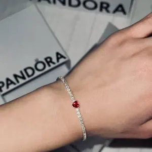 Браслет Pandora Червоне серце / Браслет Пандора / Pandora Bracelet / Браслет Pandora Рожеве серце