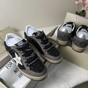 Кеди Golden Goose Ball Star чорні з паєтками жіночі 36-39