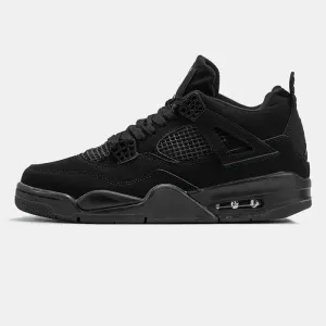 Мужские кроссовки Nike Air Jordan 4 Cat Full Black. Размеры 40-46