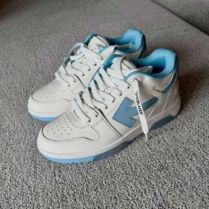 Кросівки Off-White Office Lighr Blue офф вайт офіс білі з блакитним