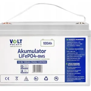 Літій-залізофосфатний акумулятор VOLT POLSKA LiFePO4 12 V 100 Ah, Литий-железофосфатный аккумулятор