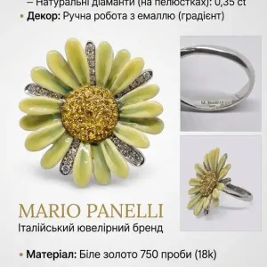 Каблучка Mario Panelli  з натуральними діамантами 0,35 сt