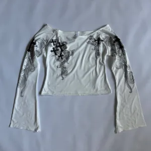 Лонгслив y2k opium swag archive slim girl