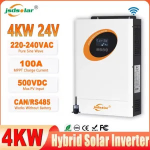Гібридний інвертор JSDSolar 4кВт (4kw) 24V MPPT 100A чистий синус wifi