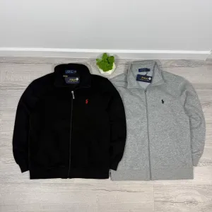Polo Ralph Lauren чоловіча кофта на блискавці, zip кофта, чорна/сіра | Поло ральф лаурен зіп кофта | Зіпка Поло Ральф | Чорний/сірий