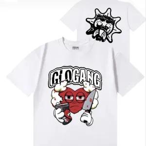 Мужские футболки Glo Gang Logo унисекс гло гэнг тишка черная белая