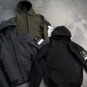 Куртка Stone Island soft shell хакі 1:1 оригінал зелена унісекс чоловіча преміум якість стон айленд