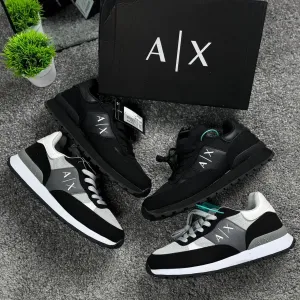 Кроссовки Armani Exchange черные мужские кроссовки Армани Ексчендж серые 45 размер Емпори Армани кеды | Кросівки Armani Excnahge чоловічі кеди Армані