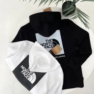 Худі The North Face Box Logo чорне/ біла кофта тнф чоловіча з лого/tnf
