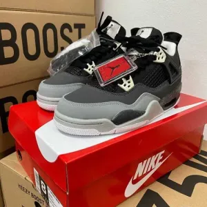 Кроссовки Nike Jordan 4 grey / Джордан серые высокие 37 38 39 40