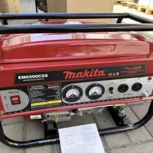 Генератор Газ/Бензин Макита однофазный 6-6.5 квт ручной Makita електростанція 6 квт