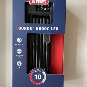 Велозамок ABUS Bordo 6000 Led код, ключ