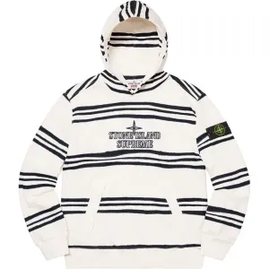 Stone Island x Supreme Hoodie White — размер S