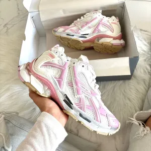 Кросівки Balenciaga Runner White/Pink (Люкс якість) | Кроссовки жіночі