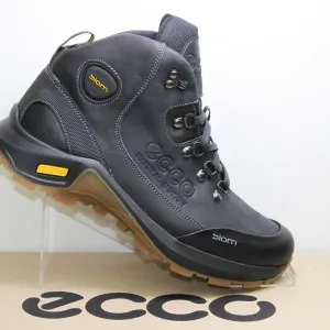 ECCO — зимові чорні черевики - кросівки, ботинки - кроссовки на хутрі (код: 9-3-5мех)