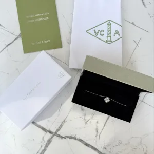 Кольє Van Cleef & Arpels до 50 см регулюється, срібло 925 проби з покриттям родію (не темніє), колье ван клиф, цепочка, серебро, намисто, ланцюжок